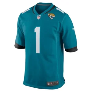 Men's Jacksonville_Jaguars Travis Etienne Teal Game Jersey