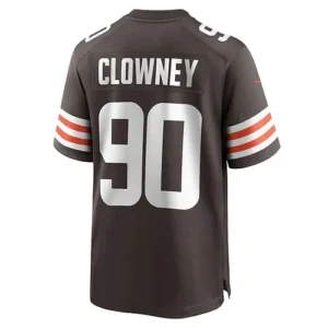 C.Browns #90 Jadeveon Clowney Brown Game Player Jersey Stitched American Footbal