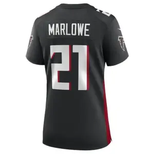 A.Falcons #21 Dean Marlowe Black Game Player Jersey Stitched American Football J