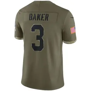 A.Cardinals #3 Budda Baker Olive 2022 Salute To Service Limited Jersey Stitched