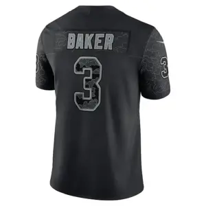 A.Cardinals #3 Budda Baker Black RFLCTV Limited Jersey Stitched American Footbal