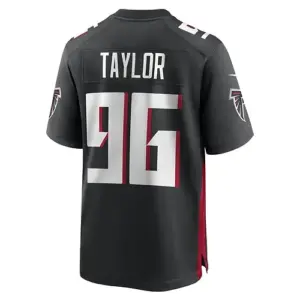 A.Falcons #96 Vincent Taylor Black Game Player Jersey Stitched American Football