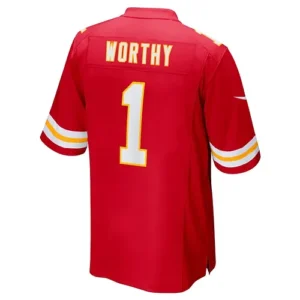 KC.Chiefs #1 Xavier Worthy 2024 Draft First Round Pick Player Game Jersey - Red