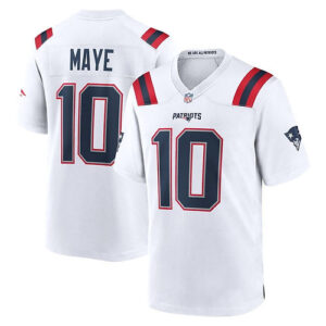 Men's NFL_Jerseys Drake Maye 10 Jersey New England_Patriots Football Game Player