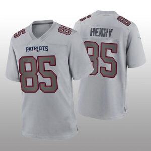 NE.Patriots #85 Hunter Henry Gray Atmosphere Game Jersey Stitched American Footb