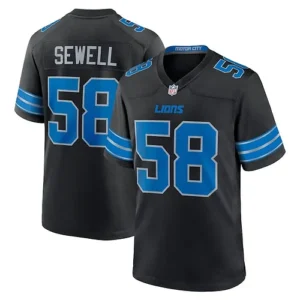 Men's NFL_Jerseys Penei Sewell 58 Jersey Detroit_Lions Football Game Player Jers