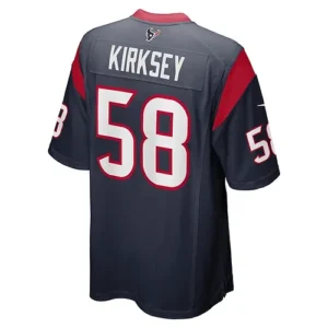 H.Texans #58 Christian Kirksey Navy Game Jersey Stitched American Football Jerse