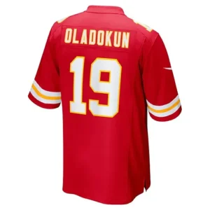 KC.Chiefs #19 Chris Oladokun Red Game Player Jersey Stitched American Football J