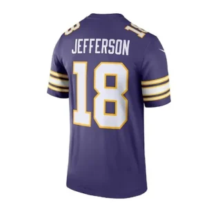 MN.Vikings #18 Justin Jefferson Classic Legend Player Jersey - Purple Stitched A