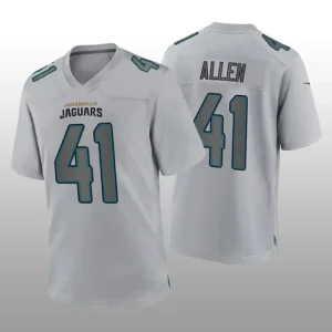 J.Jaguars #41 Josh Allen Gray Atmosphere Game Jersey Stitched American Football