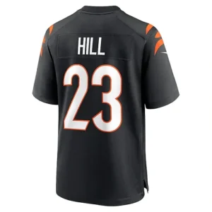 C.Bengals #23 Daxton Hill Black 2022 Draft First Round Pick Game Jersey Stitched