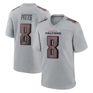 A.Falcons #8 Kyle Pitts Gray Atmosphere Fashion Game Jersey Stitched American Fo