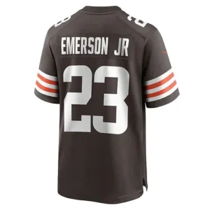 C.Browns #23 Martin Emerson Jr. Brown Game Player Jersey Stitched American Footb