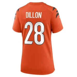 C.Bengals #28 Corey Dillon Orange Retired Game Jersey Stitched American Football