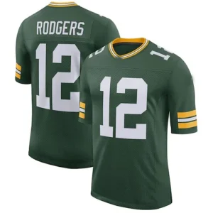 GB.Packers #12 Aaron Rodgers Green Classic Limited Player Jersey Stitched Americ