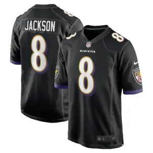 Men's Baltimore_Ravens Lamar Jackson Black Alternate Game Jersey