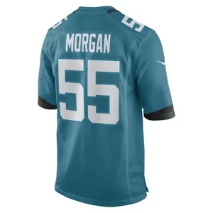 J.Jaguars #55 Grant Morgan Teal Game Player Jersey Stitched American Football Je