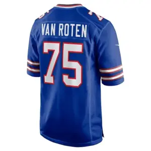 B.Bills #75 Greg Van Roten Royal Game Player Jersey American Stitched Football J