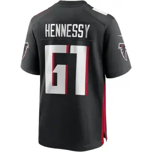 A.Falcons #61 Matt Hennessy Black Player Game Jersey Stitched American Football