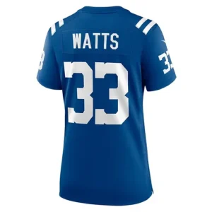 IN.Colts #33 Armani Watts Royal Player Game Jersey Stitched American Football Je