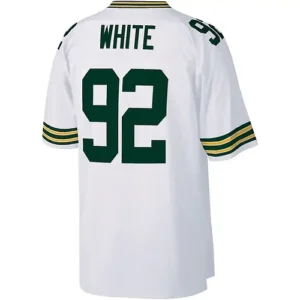 GB.Packers #92 Reggie White Mitchell & Ness White 1996 Legacy Replica Jersey Sti