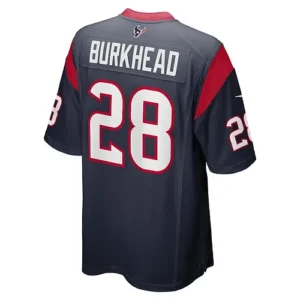 H.Texans #28 Rex Burkhead Navy Game Player Jersey Stitched American Football Jer