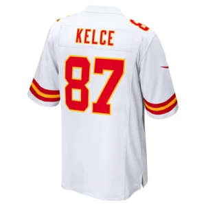 kC.Chiefs #87 Travis Kelce White Player Game Jersey Stitched American Football J