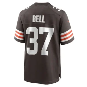 C.Browns #37 D'Anthony Bell Brown Game Player Jersey Stitched American Football