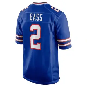 B.Bills #2 Tyler Bass Royal Game Player Jersey American Stitched Football Jersey