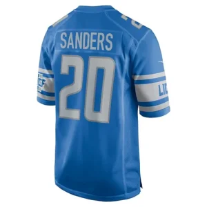 D.Lions #20 Barry Sanders Blue Game Retired Player Jersey Stitched American Foot