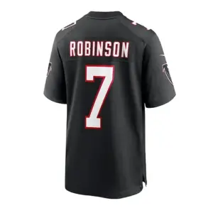 A.Falcons #7 Bijan Robinson 2023 Draft First Round Pick Game Jersey - Black Stit