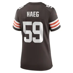 C.Browns #59 Joe Haeg Brown Game Player Jersey Stitched American Football Jersey