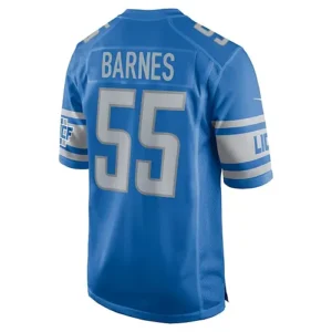 D.Lions #55 Derrick Barnes Blue Game Player Jersey Stitched American Football Je