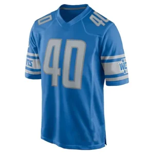 D.Lions #40 Jarrad Davis Blue Player Game Jersey Stitched American Football Jers