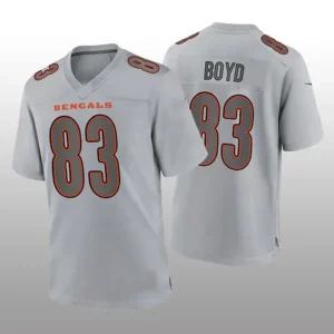 C.Bengals #83 Tyler Boyd Gray Atmosphere Game Jersey Stitched American Football