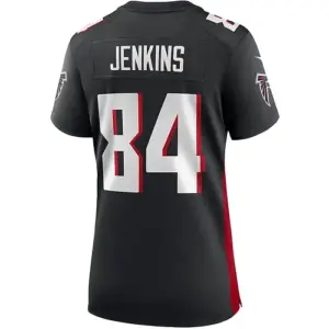 A.Falcons #84 Alfred Jenkins Black Game Retired Player Jersey Stitched American