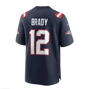 NE.Patriots #12 Tom Brady Navy Game Retired Player Jersey Stitched American Foot