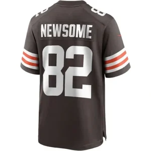 C.Browns #82 Ozzie Newsome Brown Game Retired Player Jersey Stitched American Fo