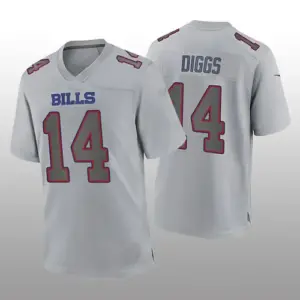 B.Bills #14 Stefon Diggs Gray Atmosphere Game Jersey Football Stitched American