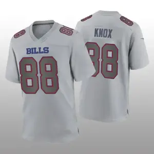 B.Bills #88 Dawson Knox Gray Atmosphere Game Jersey Stitched American Football J