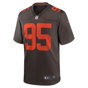 Men's Cleveland_Browns Myles Garrett Brown Alternate Game Jersey