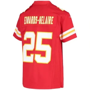 KC.Chiefs #25 Clyde Edwards-Helaire Red Team Game Jersey Stitched American Footb