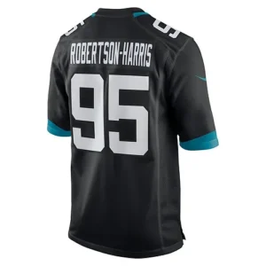 J.Jaguars #95 Roy Robertson-Harris Black Game Jersey Stitched American Football