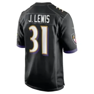 B.Ravens #31 Jamal Lewis Black Retired Player Jersey Stitched American Football