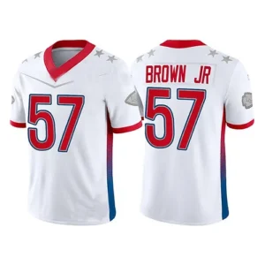 KC.Chiefs #57 Orlando Brown Jr. 2022 White Pro Bowl Stitched Jersey American Foo