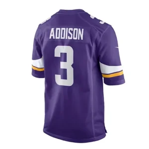 MN.Vikings #3 Jordan Addison 2023 Draft First Round Pick Game Jersey - Purple St