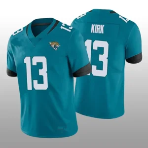 J.Jaguars #13 Christian Kirk 2022 London Games Teal Vapor Limited Jersey Stitche