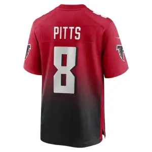 A.Falcons #8 Kyle Pitts Red Alternate Game Jersey Stitched American Football Jer