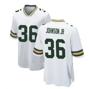 GB.Packers #36 Anthony Johnson Game Jersey - White Stitched American Football Je