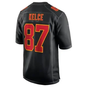 KC.Chiefs #87 Travis Kelce Black Super Bowl LVIII Carbon Fashion Game Player Jer